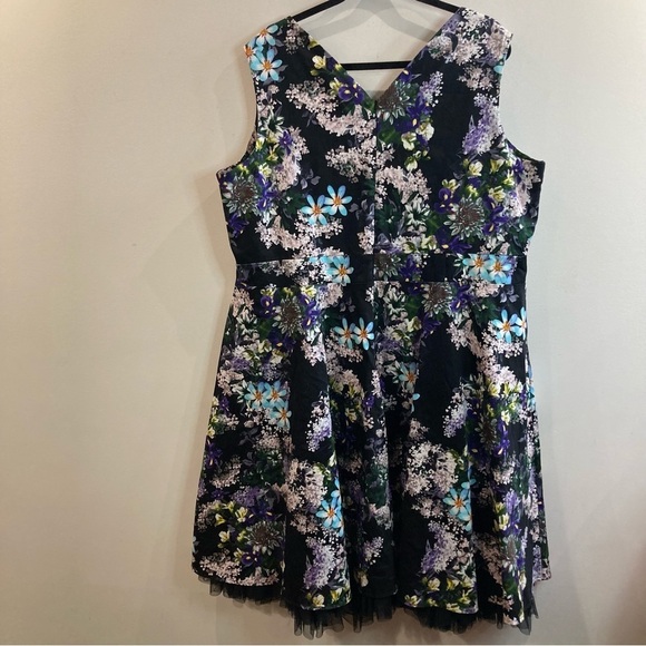 JOE BROWNS Sz 26 Floral Lined Bodice and Skirt w/ Tulle Zipper Closure Dress NEW - Picture 11 of 12